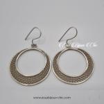 Boucles d’oreille en argent forme croissant