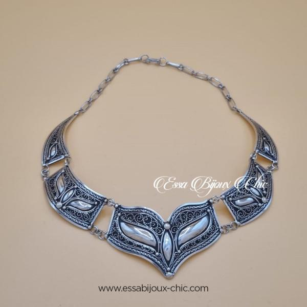Collier mobile, ajustable et en argent avec têtes de hiboux