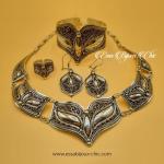 Ensemble « Hiboux » en argent, comprenant 1 collier mobile, 1 anneau, 1 bracelet et 1 paire de boucles d'oreilles
