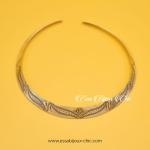 Ras de cou ajustable et en argent avec gravure d’un style « Dag Souiri »