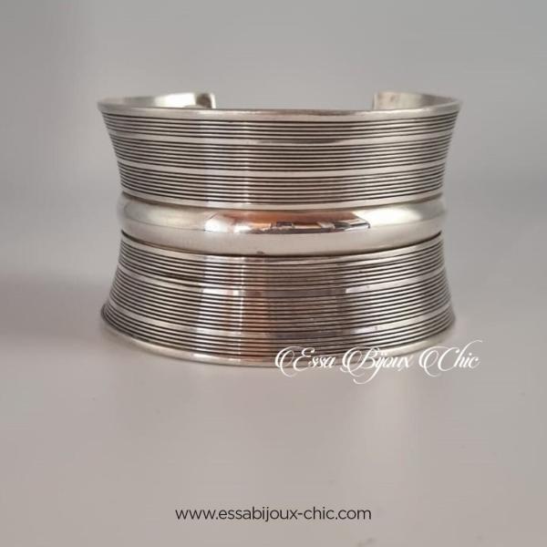 Bracelet ajustable en argent à base de fils de filigrane