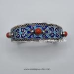 Bracelet ajustable en argent et émail