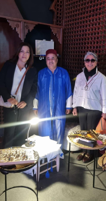Athlète Naoual Moutawakil et Madame Tazi à Dar Al maghrib à QATAR